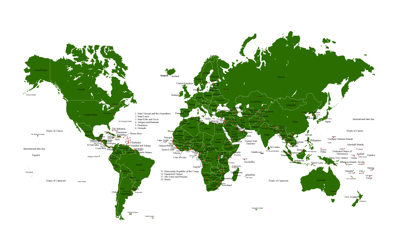 world map